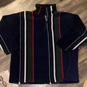 Vintage first down men’s 1/4 fleece top - large